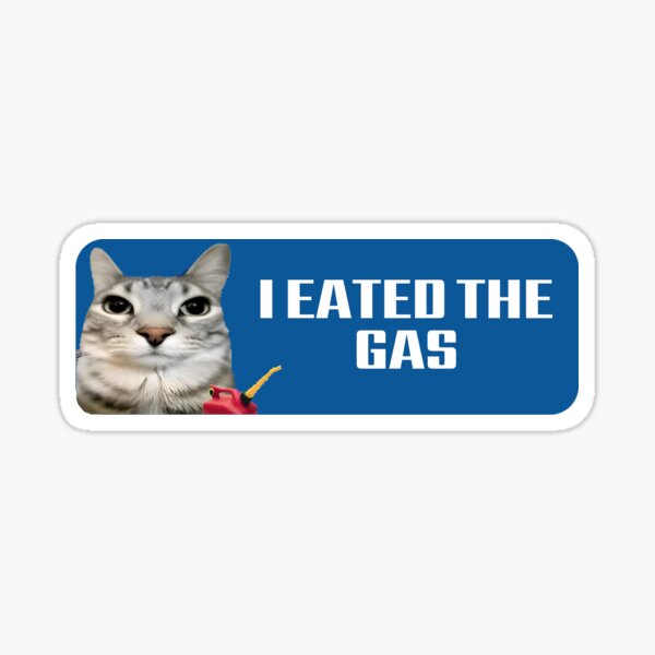 Item preview, I Eated The Gas Funny Gen Z Meme Bumper designed and sold by austeshop.