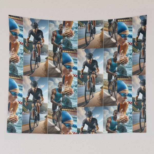Item preview, "Swim. Bike. Run. Repeat." – Triathlon Life Sticker designed and sold by Triathlongram.