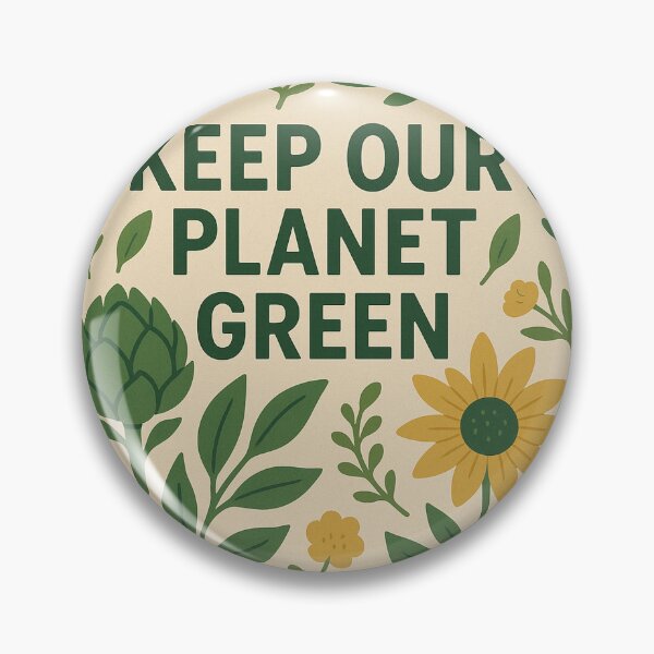 Item preview, Let's Keep Our Planet Green – Minimalist Botanical Illustration designed and sold by DarkTonight.