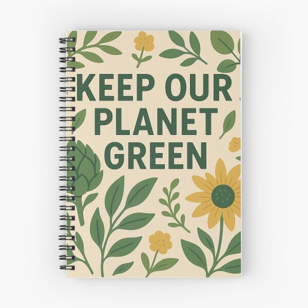 Item preview, Let's Keep Our Planet Green – Minimalist Botanical Illustration designed and sold by DarkTonight.