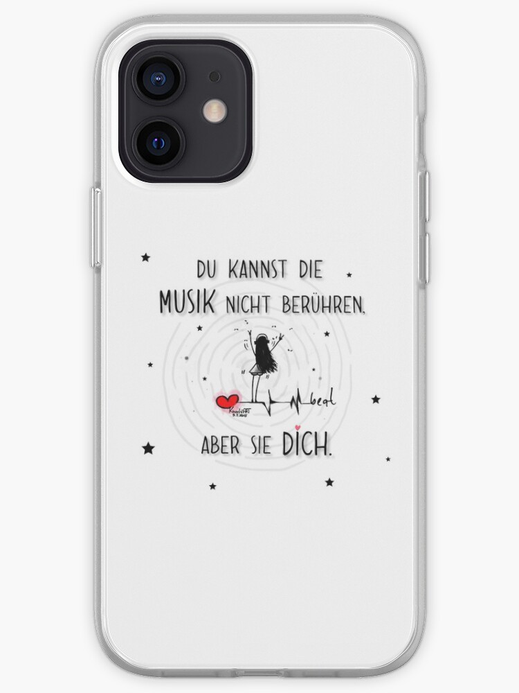Manchmal Hilft Es Musik Ganz Laut Zu Horen Damit Die Vielen Gedanken Im Kopf Leise Werden Iphone Hulle Cover Von Knochiart Redbubble