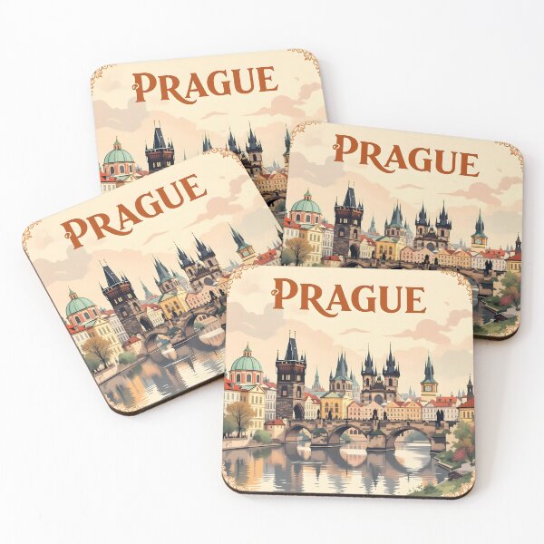 Item preview, Prague: Vintage-Style Painterly Travel Poster designed and sold by LSVart.