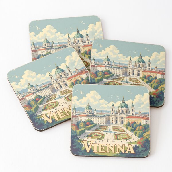 Item preview, Vienna: Vintage-Style Painterly Travel Poster designed and sold by LSVart.