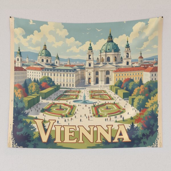 Item preview, Vienna: Vintage-Style Painterly Travel Poster designed and sold by LSVart.