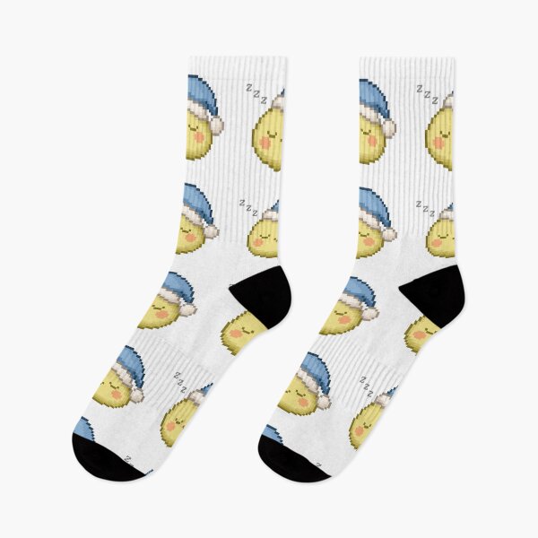 Item preview, Sleepy Pixel Mochi - Lemon Meringue designed and sold by retro_pixel.
