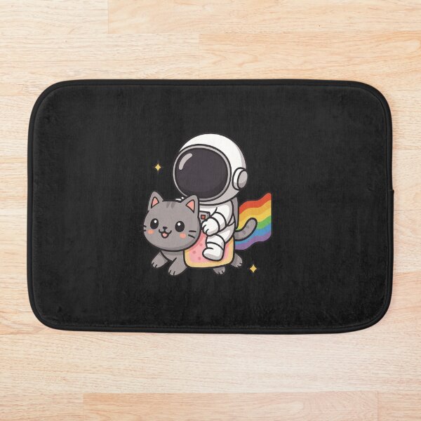 Item preview, Astronaut Riding Nyan Cat Through Space – Funny Chibi Kawaii Design designed and sold by ColorSplash123.