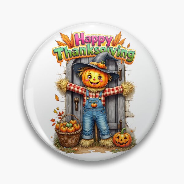 Item preview, Whimsical Thanksgiving Scarecrow designed and sold by Atouke.