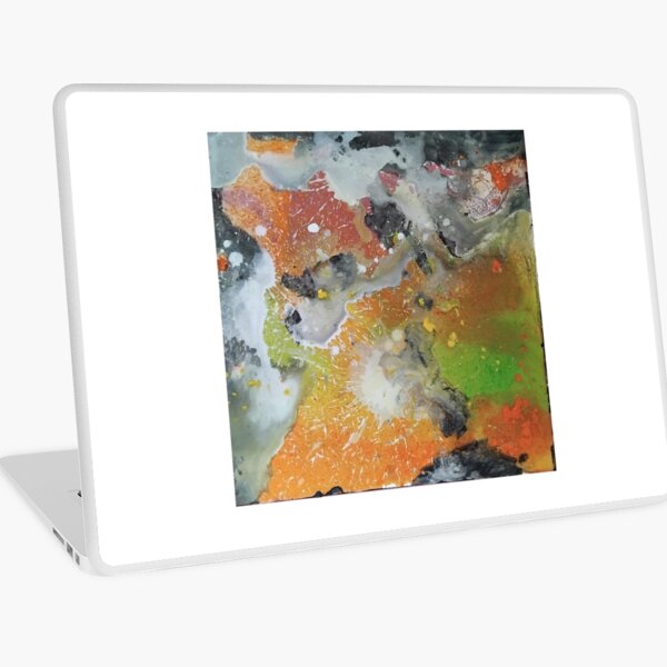 Aperçu de l'œuvre Abstrait orange vert noir 2 créée et vendue par ThereseLyssia.