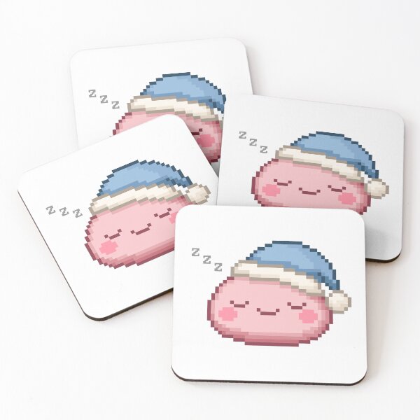 Item preview, Sleepy Pixel Mochi - Strawberry Cream designed and sold by retro_pixel.
