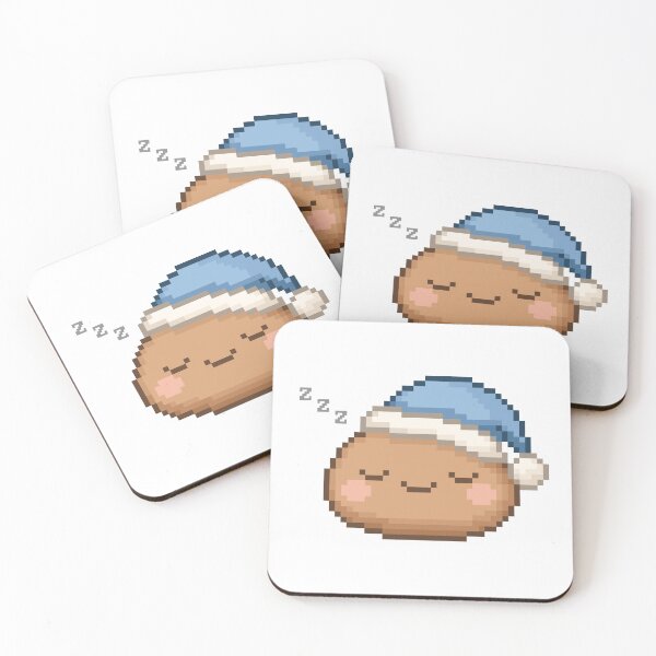 Item preview, Sleepy Pixel Mochi - Toasty Chestnut designed and sold by retro_pixel.