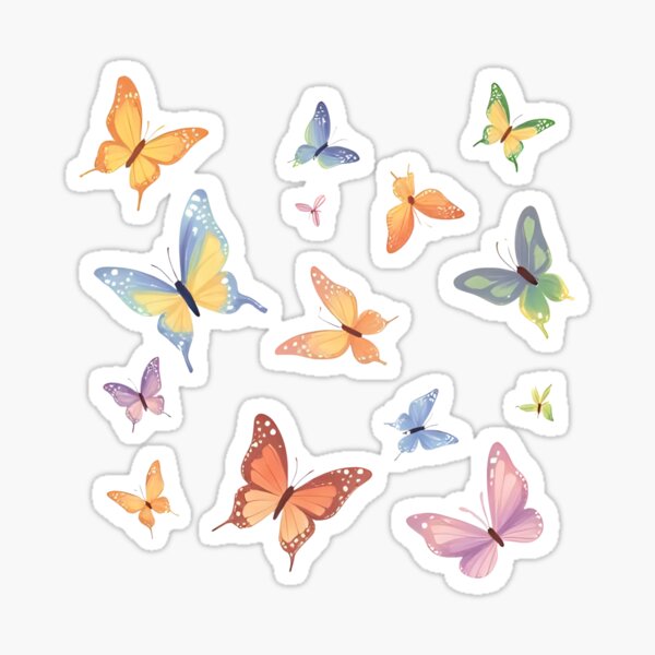 Item preview, Colorful Butterflies – Vibrant Nature-Inspired Butterfly Pattern designed and sold by Pixel--Threads.