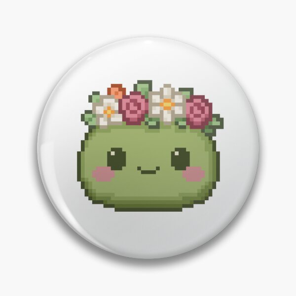 Item preview, Flower Crown Pixel Mochi - Forest Moss designed and sold by retro_pixel.
