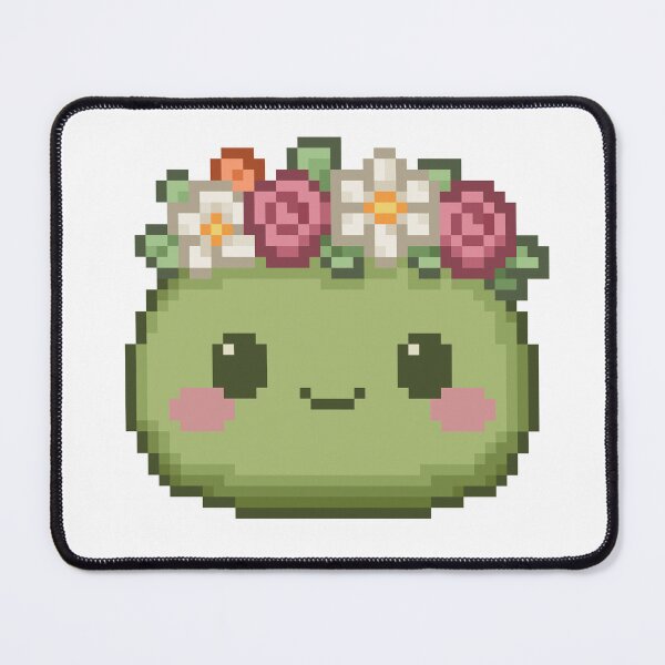 Item preview, Flower Crown Pixel Mochi - Forest Moss designed and sold by retro_pixel.