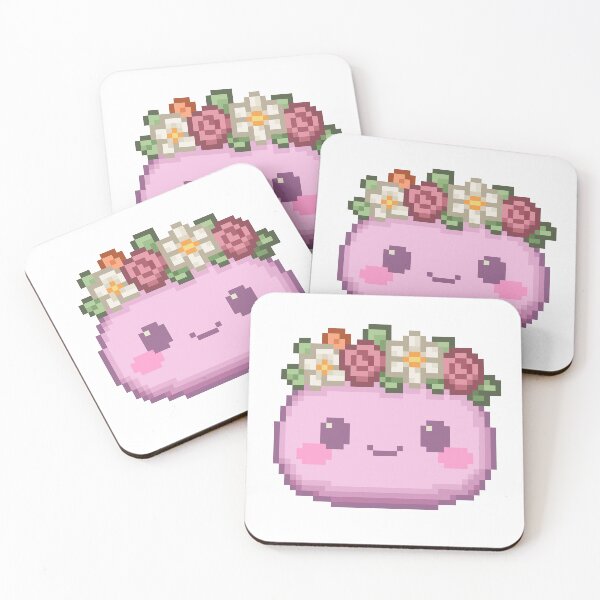 Item preview, Flower Crown Pixel Mochi - Frosted Cupcake designed and sold by retro_pixel.