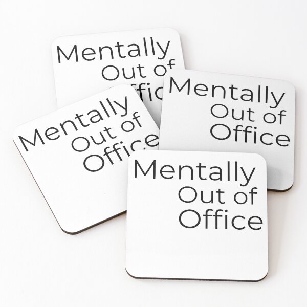 Item preview, Mentally Out of Office | Funny ADHD Sticker | Minimalist Neurodivergent Quote designed and sold by RebootRequired.