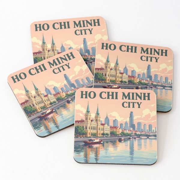 Item preview, Ho Chi Minh City: Vintage-Style Painterly Travel Poster designed and sold by LSVart.