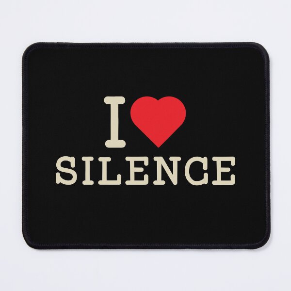 Item preview, I Love Silence Minimal Introvert Statement Tee designed and sold by BootlegLetters.