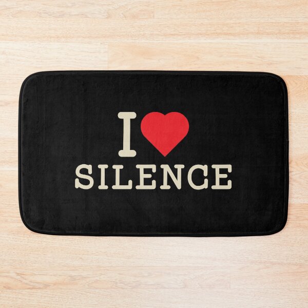 Item preview, I Love Silence Minimal Introvert Statement Tee designed and sold by BootlegLetters.
