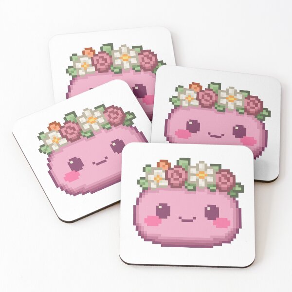 Item preview, Flower Crown Pixel Mochi - Hibiscus Dream designed and sold by retro_pixel.