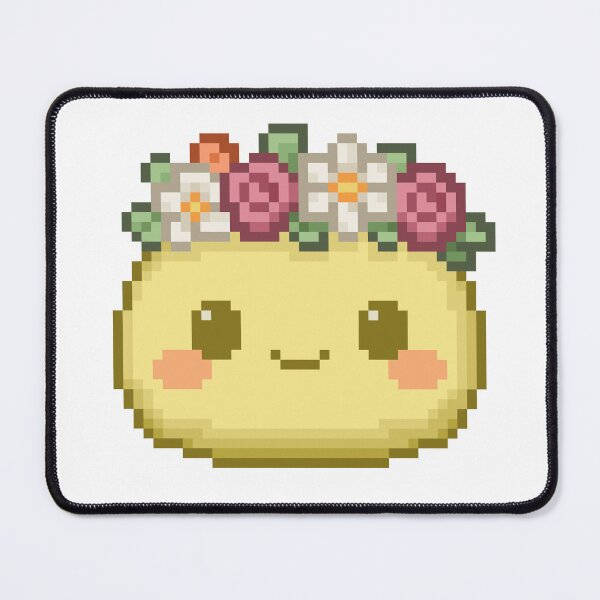 Item preview, Flower Crown Pixel Mochi - Lemon Meringue designed and sold by retro_pixel.