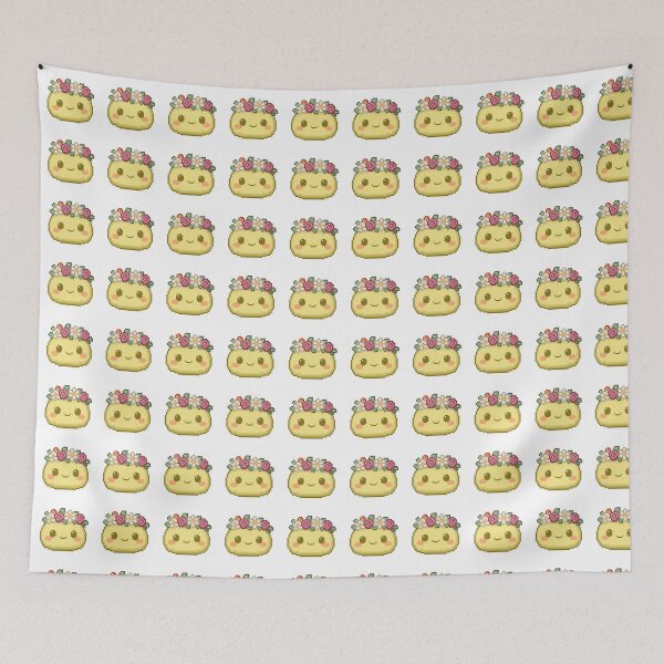 Item preview, Flower Crown Pixel Mochi - Lemon Meringue designed and sold by retro_pixel.
