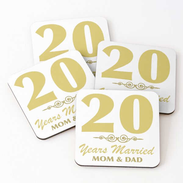 Item preview, Mom Dad 20th Wedding Anniversary designed and sold by thepixelgarden.