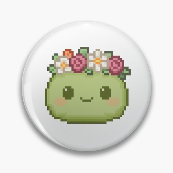 Item preview, Flower Crown Pixel Mochi - Matcha Green designed and sold by retro_pixel.