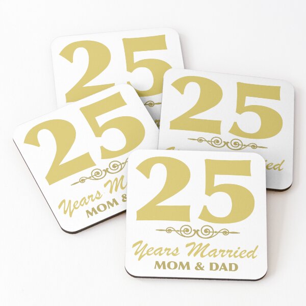Item preview, Mom Dad 25th Wedding Anniversary designed and sold by thepixelgarden.