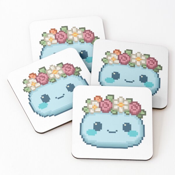 Item preview, Flower Crown Pixel Mochi - Ocean Breeze designed and sold by retro_pixel.