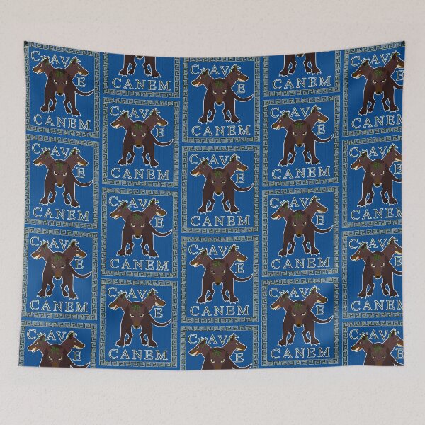 Item preview, Beware of Dog "Cave Canem" Cerberus  designed and sold by Happy Puppy Print On Demand.