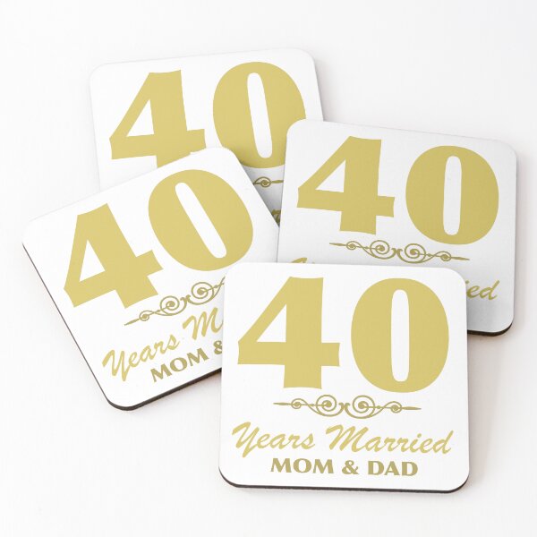 Item preview, Mom Dad 40th Wedding Anniversary designed and sold by thepixelgarden.