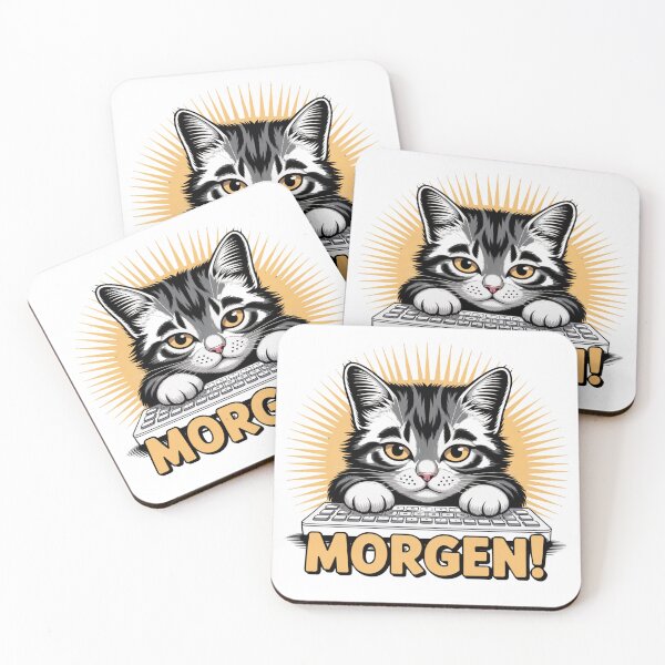 Item preview, Morning cat on the keyboard – funny coffee start designed and sold by einfachdesign.
