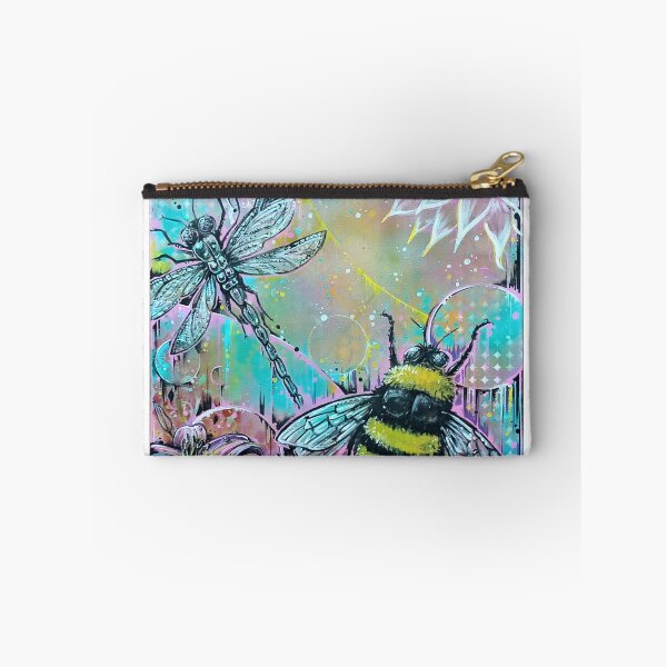 Item preview, Bee & Dragon Fly & Flowers designed and sold by RetroVandal.