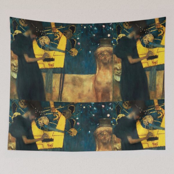 Item preview, Music (1895) – Gustav Klimt Classical Art Nouveau Portrait designed and sold by EmeraldeaArt.