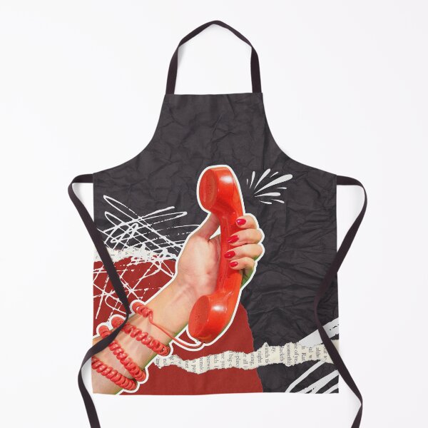 Item preview, Red Phone & Newspaper Collage – Retro Grunge Aesthetic Print designed and sold by Levision.