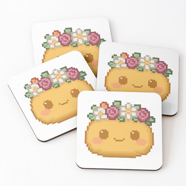 Aperçu de l'œuvre Couronne de fleurs Pixel Mochi - Citrus ensoleillé créée et vendue par retro_pixel.
