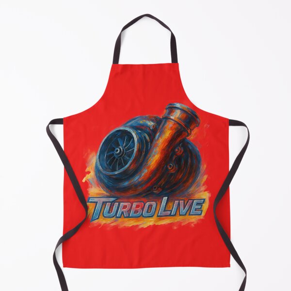 Item preview, Colorful brush drawing of a high-tech turbocharger with “Turbo Live” designed and sold by PixelPrisma.
