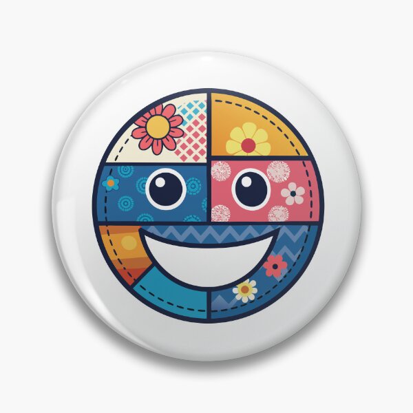 Item preview, Scrapbook Aesthetic Smiley – Textured Mixed Media Face designed and sold by PnrArtDesign.