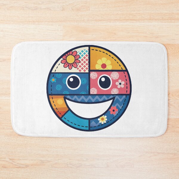 Item preview, Scrapbook Aesthetic Smiley – Textured Mixed Media Face designed and sold by PnrArtDesign.
