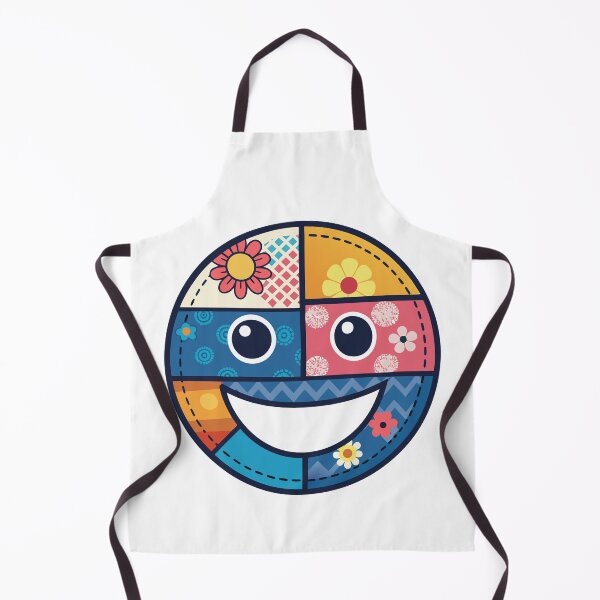 Item preview, Scrapbook Aesthetic Smiley – Textured Mixed Media Face designed and sold by PnrArtDesign.