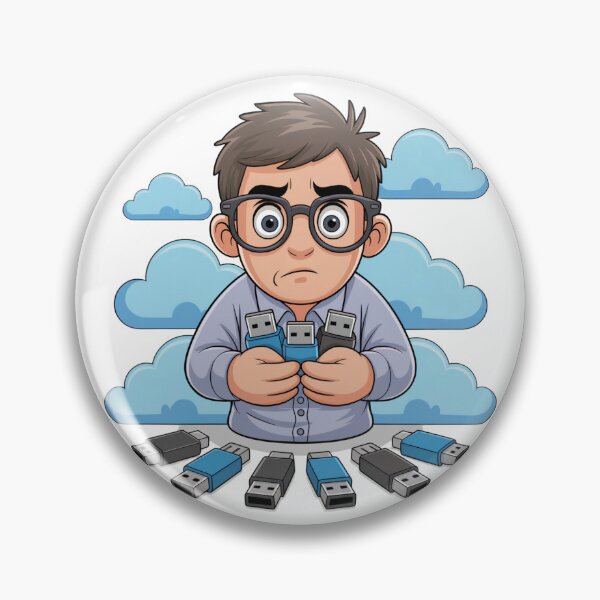 Item preview, USB despair – nerd with data panic designed and sold by einfachdesign.