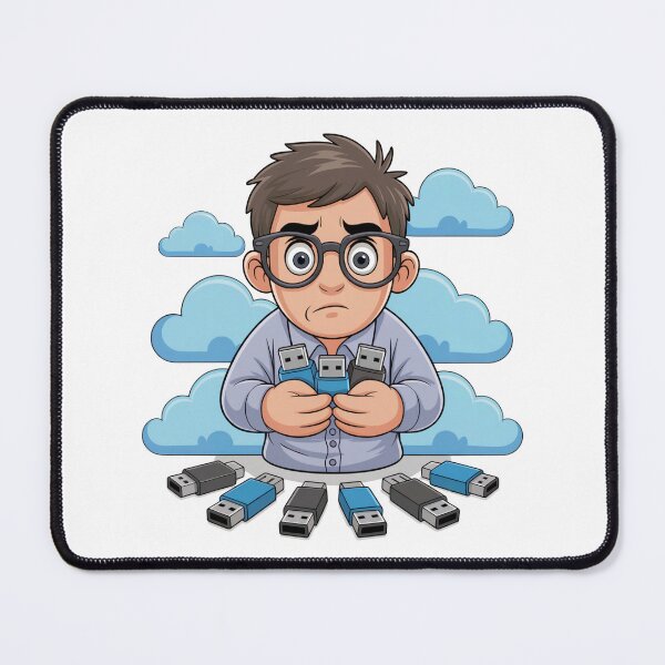 Item preview, USB despair – nerd with data panic designed and sold by einfachdesign.