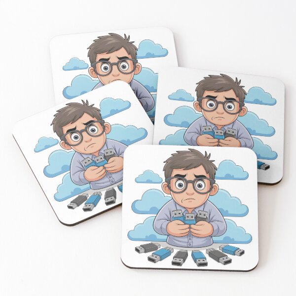 Item preview, USB despair – nerd with data panic designed and sold by einfachdesign.