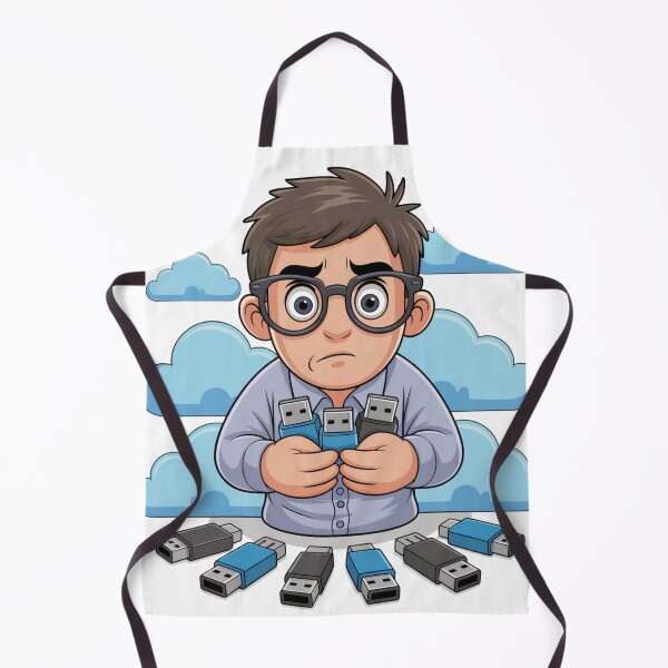 Item preview, USB despair – nerd with data panic designed and sold by einfachdesign.
