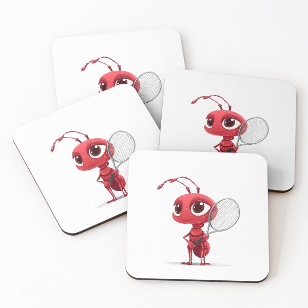Item preview, Cute Cartoon Ant with Tennis Racket designed and sold by Kids Art 4U.