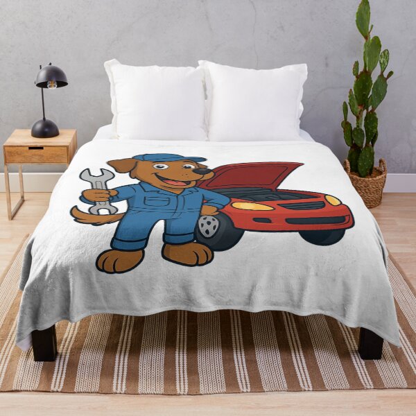 Item preview, Funny Cartoon Dog Mechanic with Wrench and Red Car – Cute Auto Repair Illustration on Transparent Background designed and sold by GokuCreative .