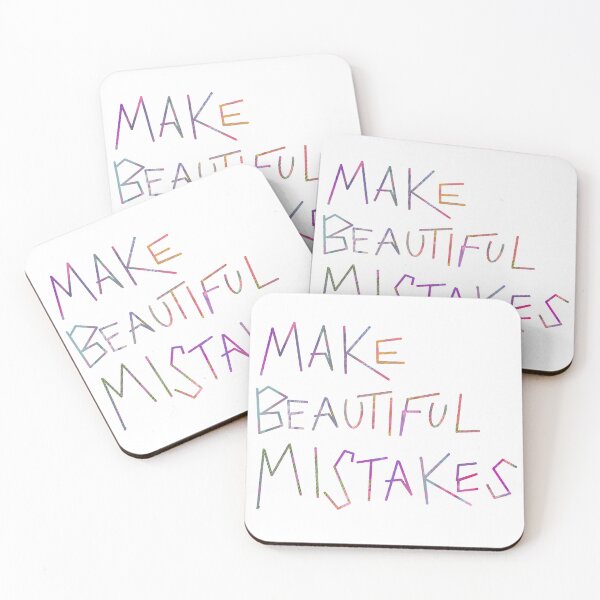 Item preview, Make beautiful mistakes (colorful version) - geometric hand-drawn design, embrace imperfection, human creativity designed and sold by StudyPuff.