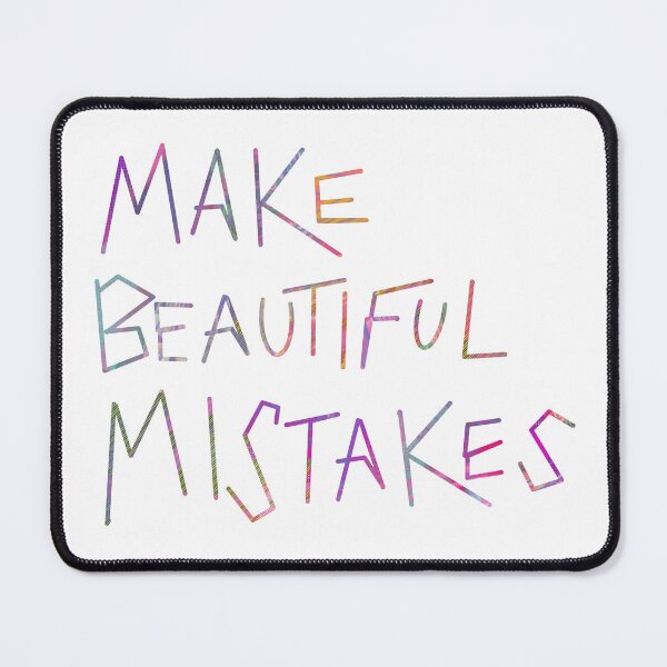 Item preview, Make beautiful mistakes (colorful version) - geometric hand-drawn design, embrace imperfection, human creativity designed and sold by StudyPuff.
