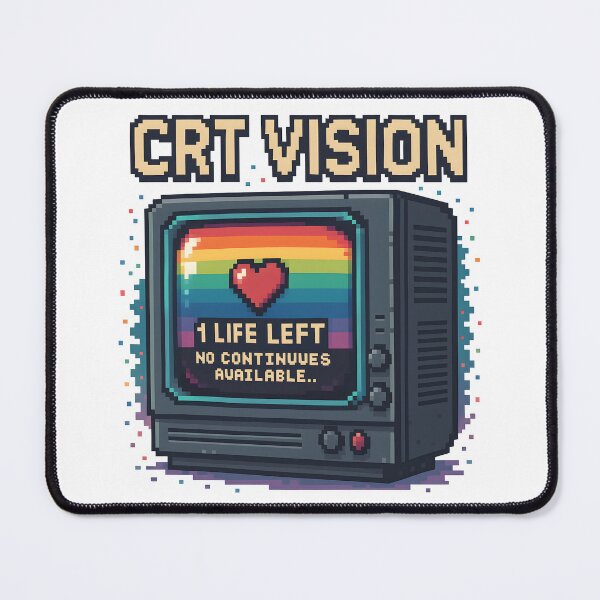 Item preview, CRT Vision Retro Pixel TV Gamer Heart Design designed and sold by The-T-In-Retro.