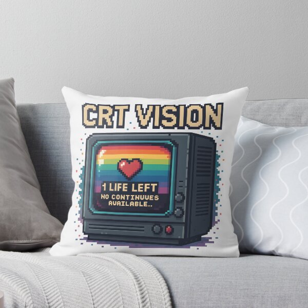 Item preview, CRT Vision Retro Pixel TV Gamer Heart Design designed and sold by The-T-In-Retro.